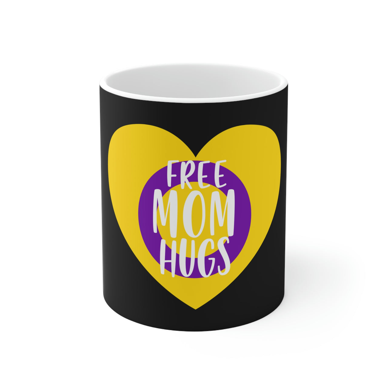 Intersex Flag Ceramic Mug  - Free Mom Hugs Printify