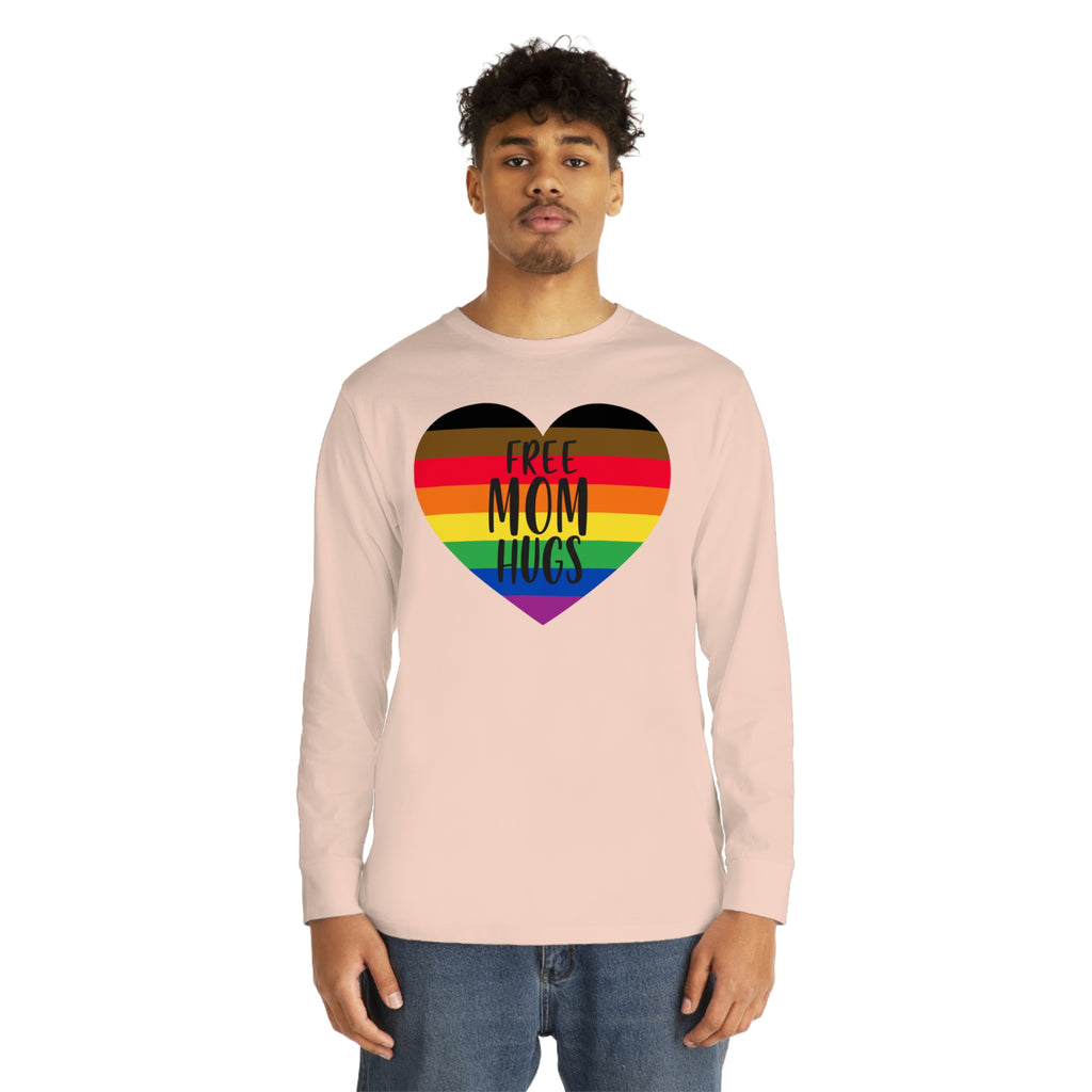 Philadelphia Flag Long Sleeve Crewneck Tee - Free Mom Hugs Printify