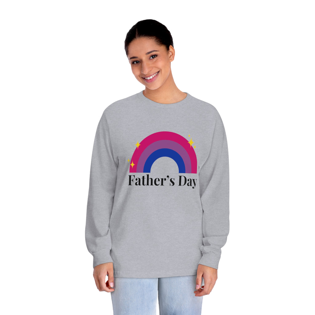 Bisexual Pride Flag Unisex Classic Long Sleeve Shirt - Father's Day Printify