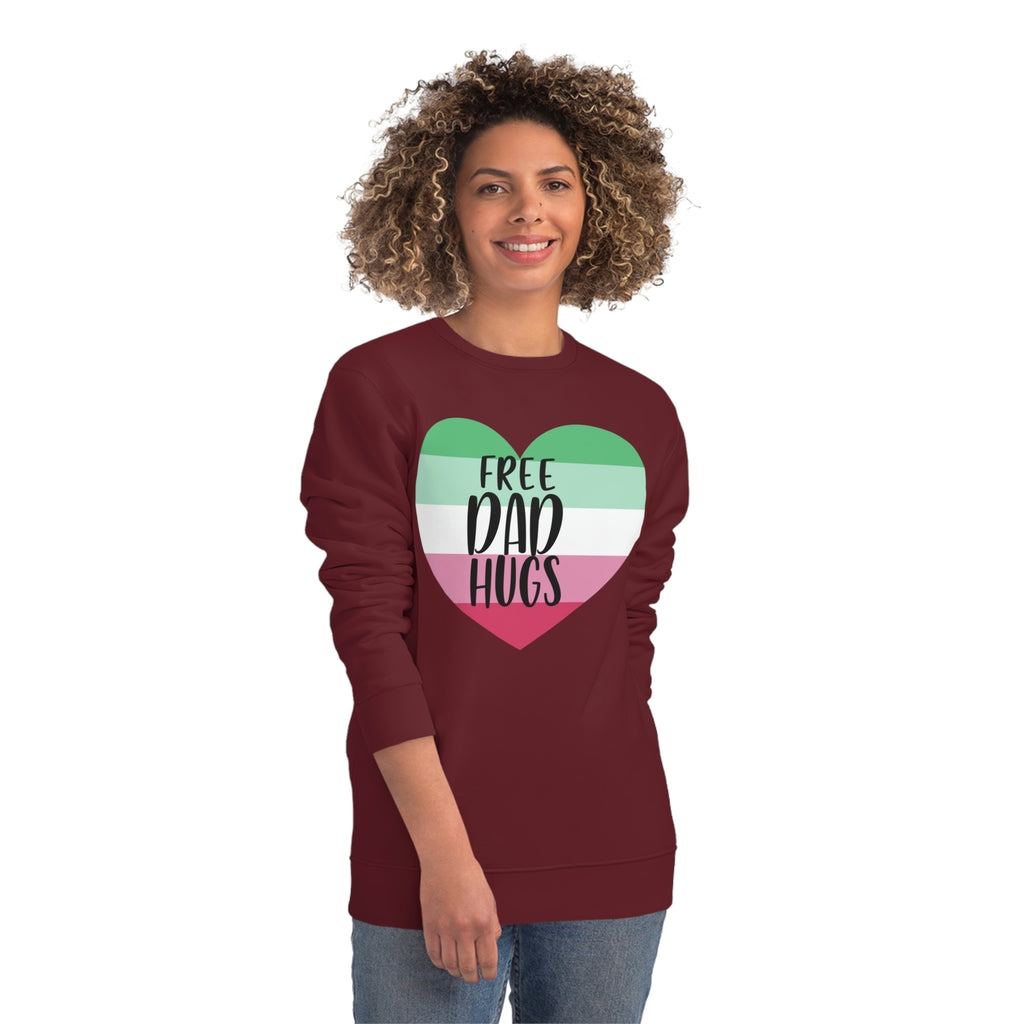 Abrosexual Pride Flag Sweatshirt Unisex Size - Free Dad Hugs Printify