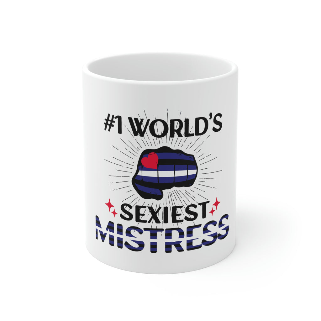 Leather Flag Ceramic Mug  - #1 World's Sexiest Mistress Printify