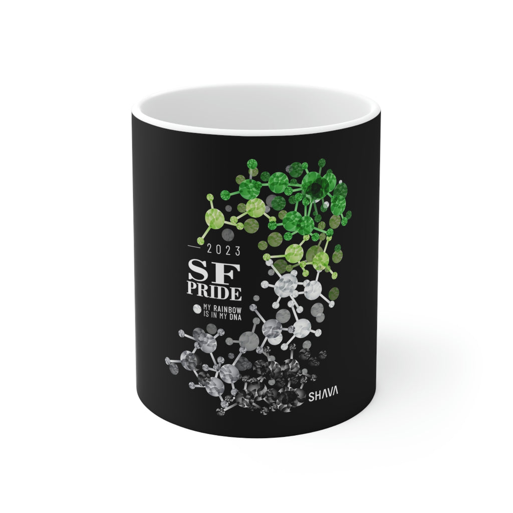 Aromantic Flag Ceramic Mug San Francisco Pride - Rainbow Is In My DNA SHAVA CO