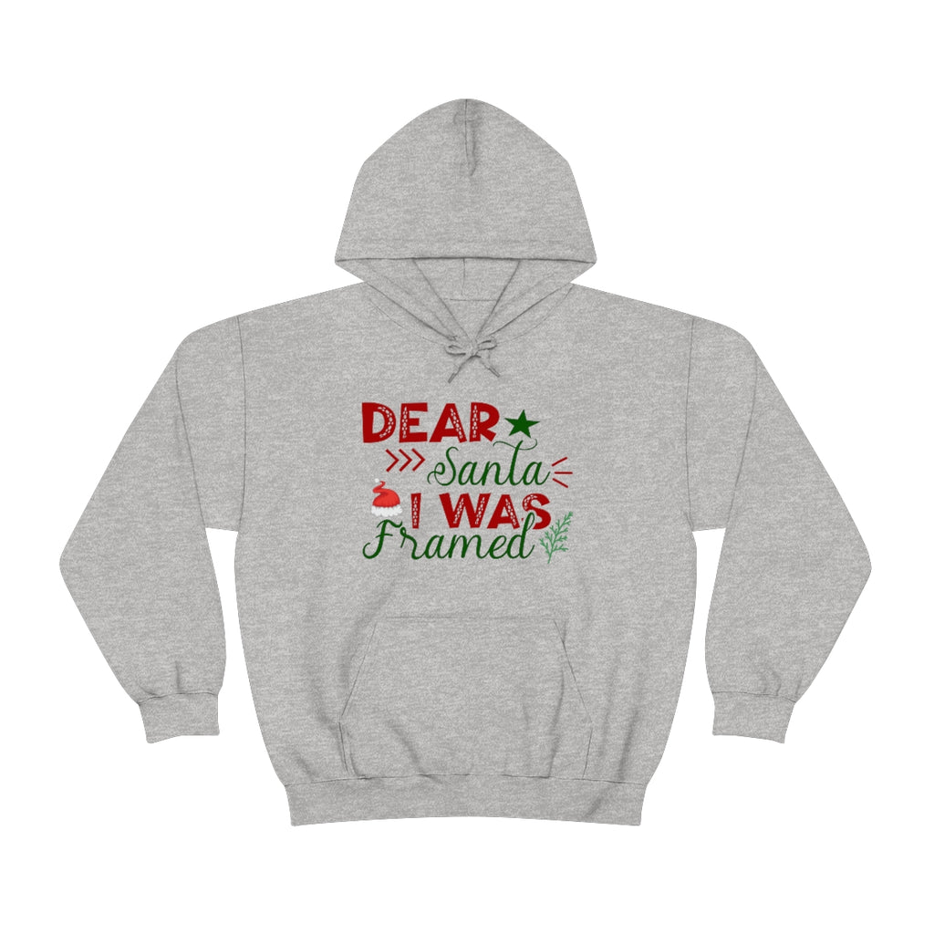 Merry Christmas Hoodie Unisex Custom Hoodie , Hooded Sweatshirt , Dear Santa I Was Framed Printify