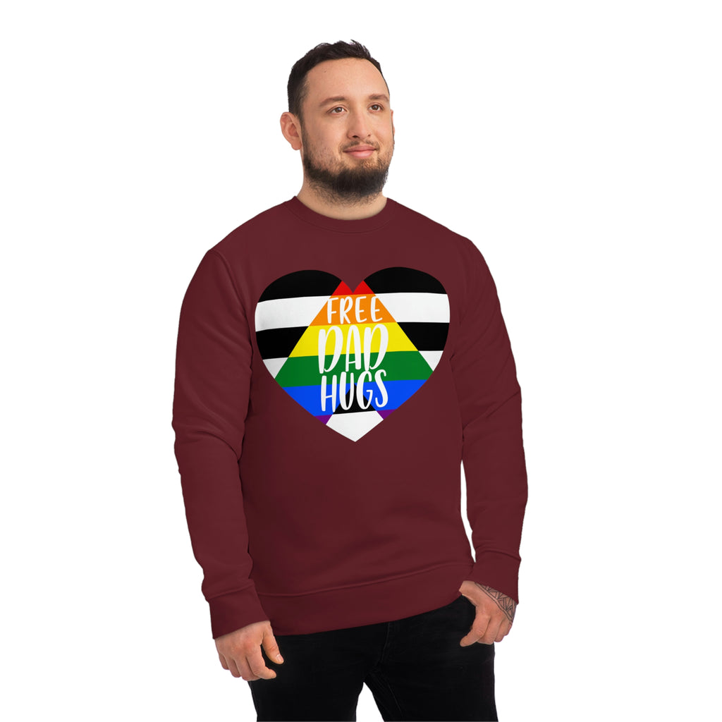 Straight Ally Pride Flag Sweatshirt Unisex Size - Free Dad Hugs Printify