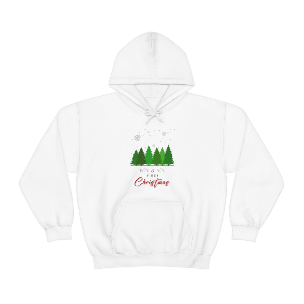 Christmas Custom Hoodie Unisex Custom Hoodie , Hooded Sweatshirt , Mx & Mx First Christmas Printify