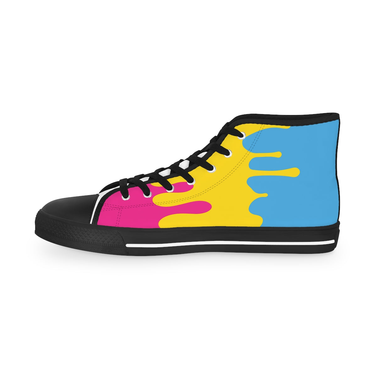 Pansexual Drip Rainbow Flag LGBTQ High Top Sneakers Unisex Size Printify