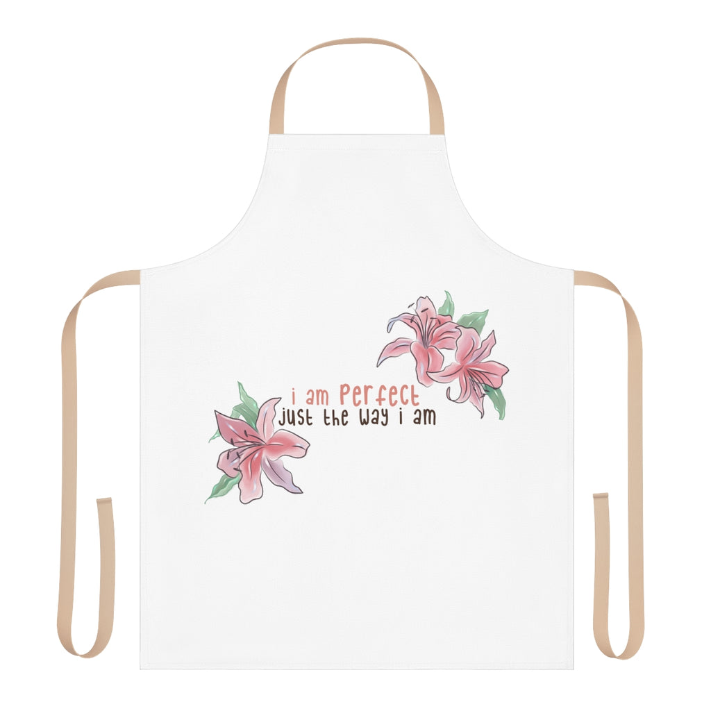 IAC  Home & Livings-Kitchen Accessories   / Kitchen Accessories / Apron (AOP) / I am perfect with flowers Printify