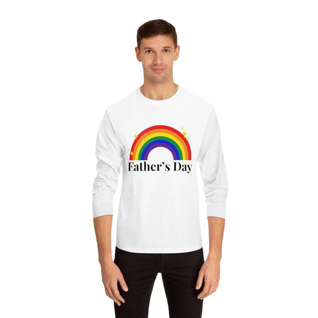 Rainbow Pride Flag Unisex Classic Long Sleeve Shirt - Father's Day Printify