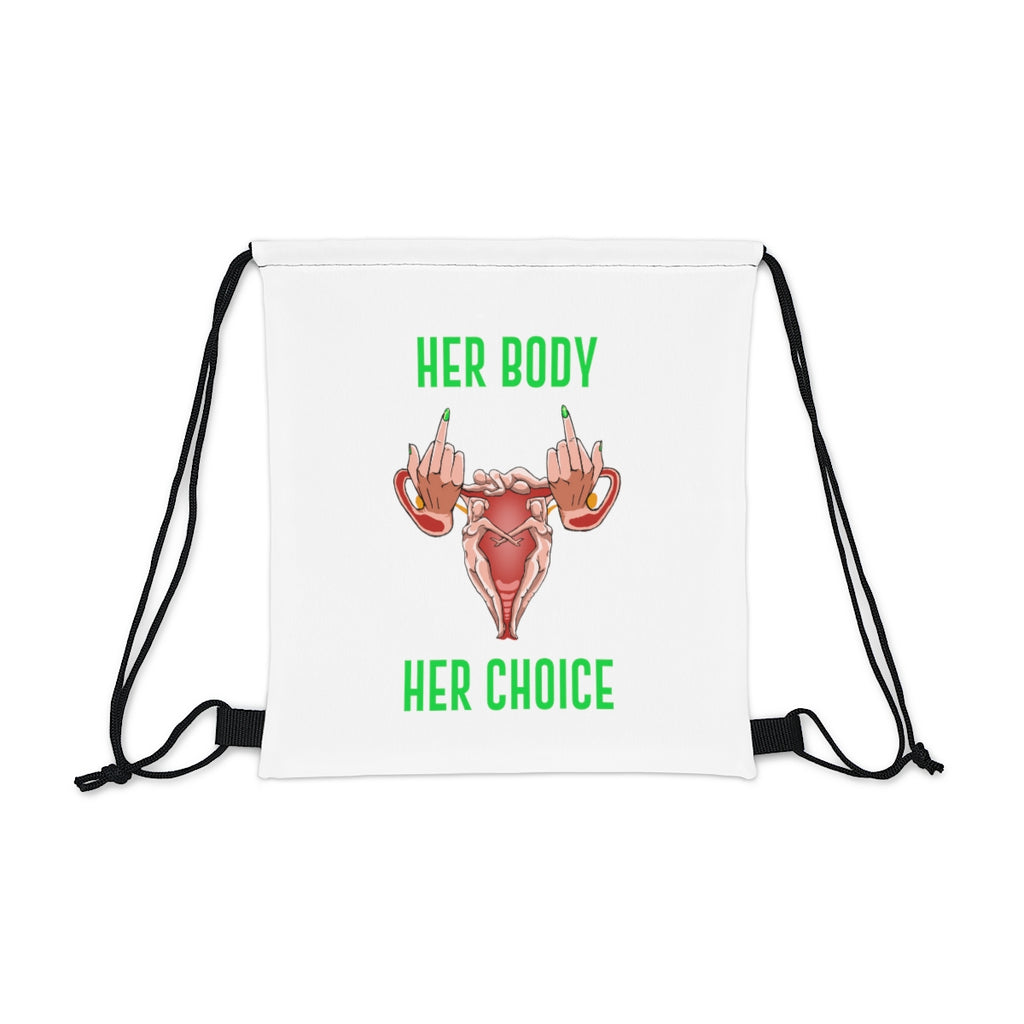 IAC  Accessories Bags  Drawstring Bag/ Her Body Her Choice Printify