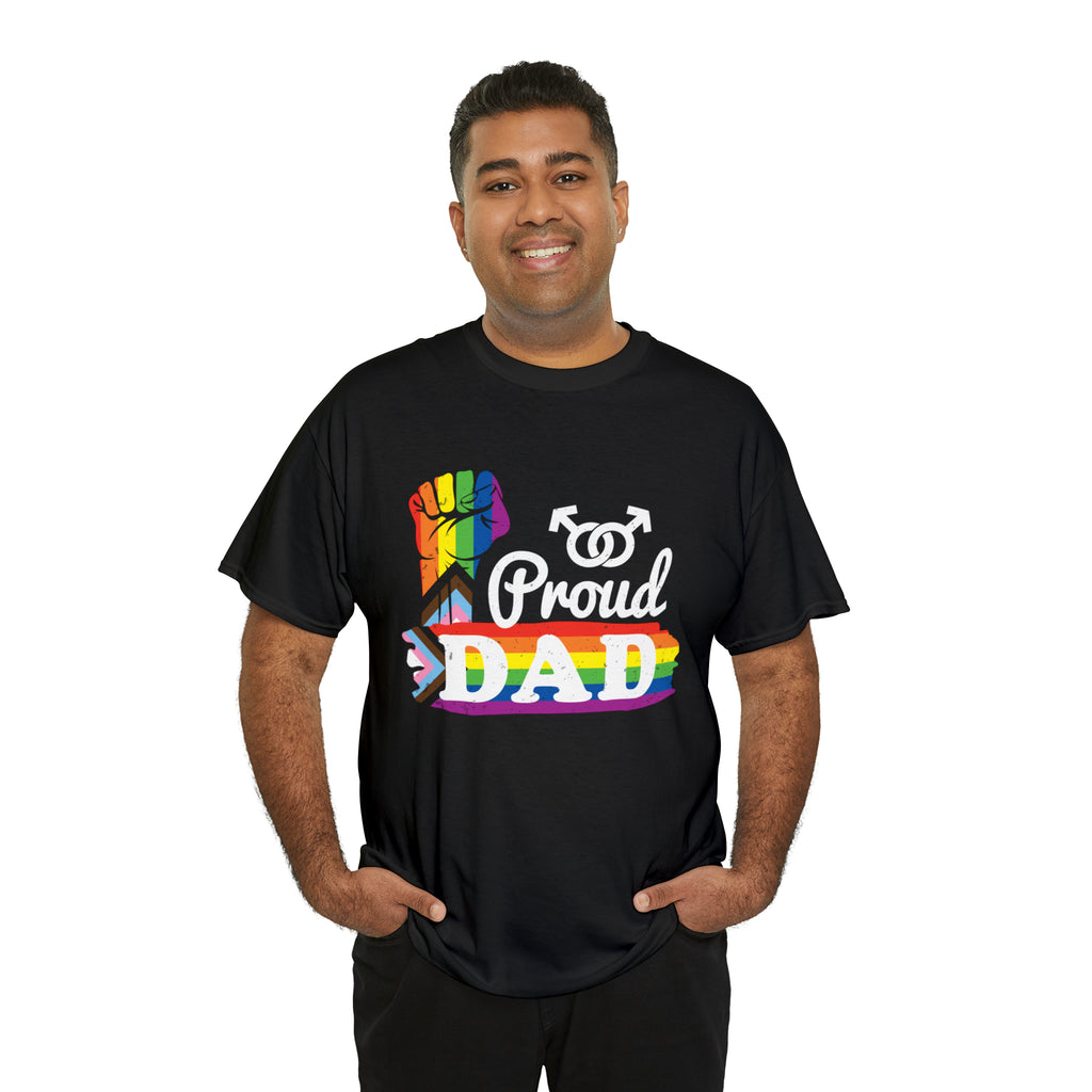 SHAVA CO Progress Flag, Unisex Heavy Cotton Tee - Proud Dad Printify