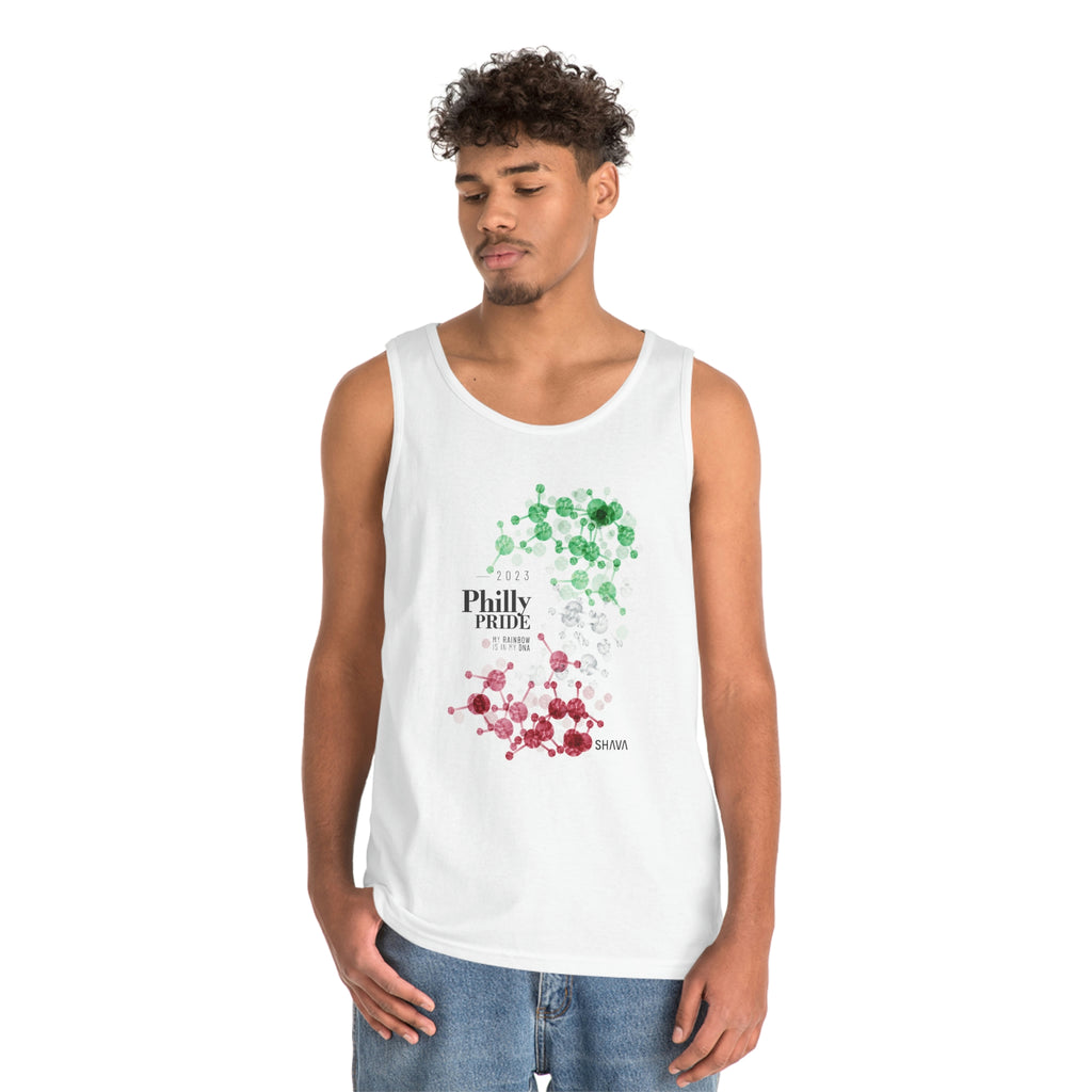 Abrosexual Flag Philly Pride Heavy Cotton Tank Top Unisex Size - My Rainbow Is In My DNA Printify