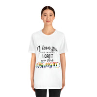 Thumbnail for LGBT Pride Flag  LGBTQ Affirmation T-shirt Unisex Size - I Can't Even Think Straight Printify