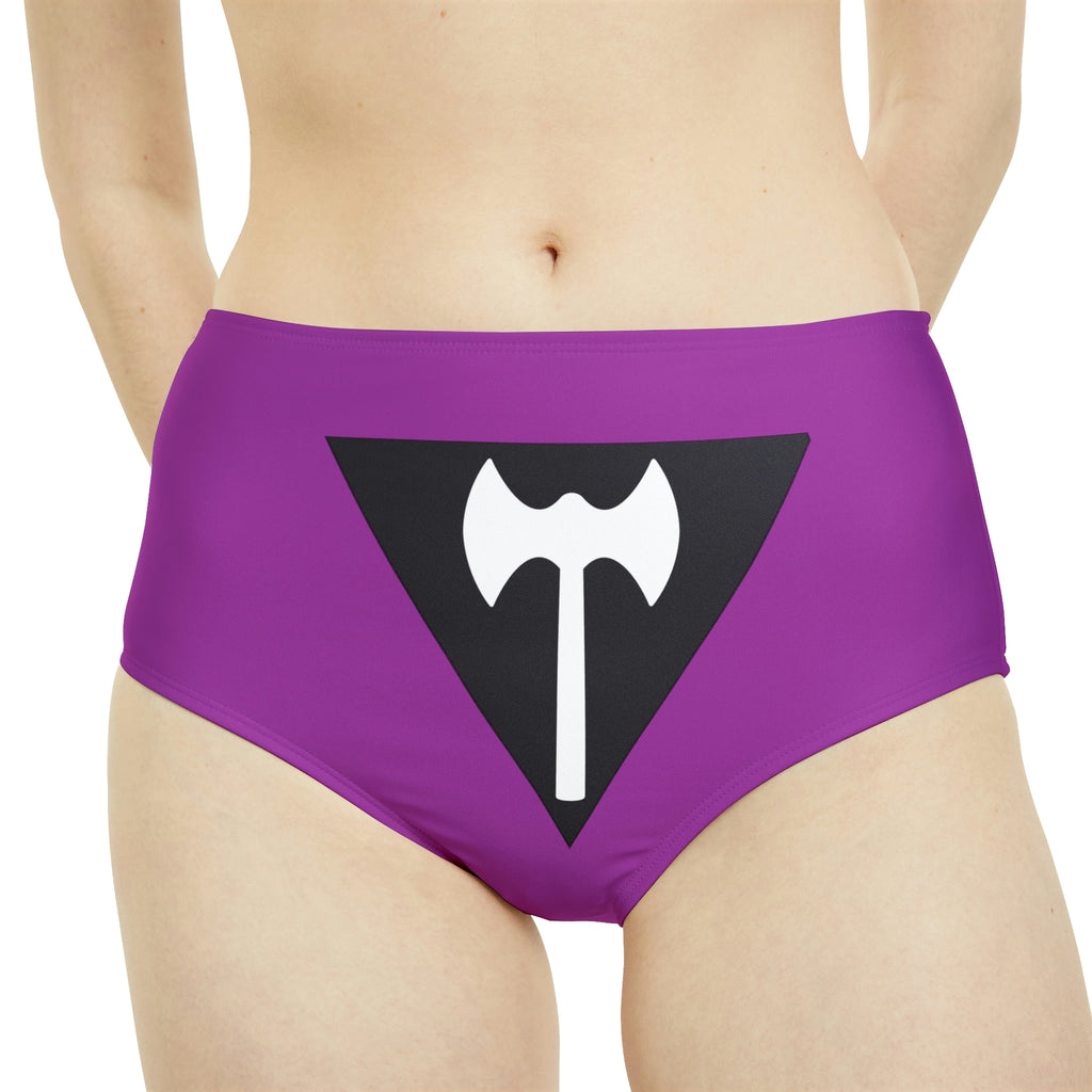 Labrys Lesbian Pride Flag High-Waist Hipster Bikini Bottom Printify