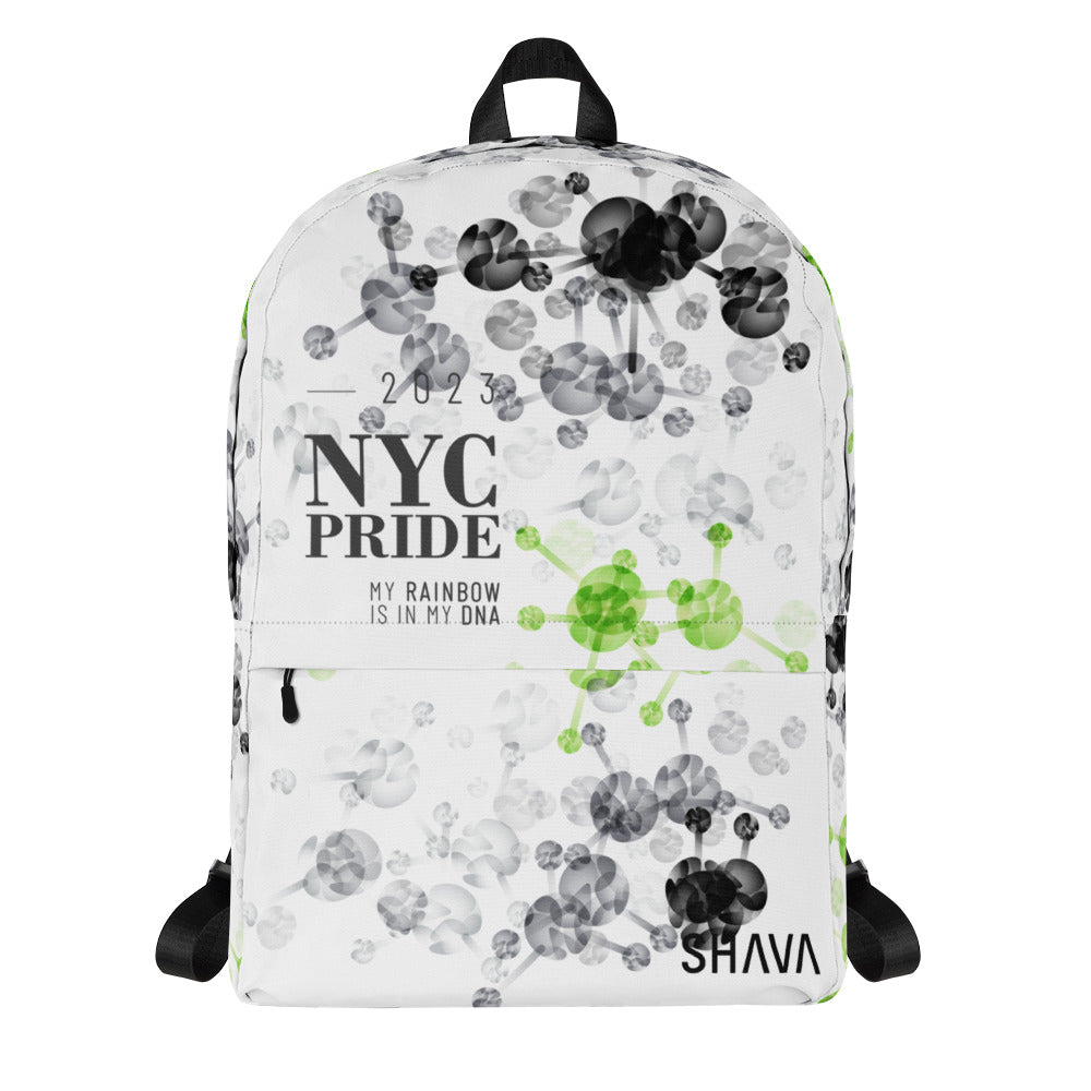 Agender Flag All-Over Print  Pride Backpack NYC Pride - My Rainbow Is In My DNA SHAVA