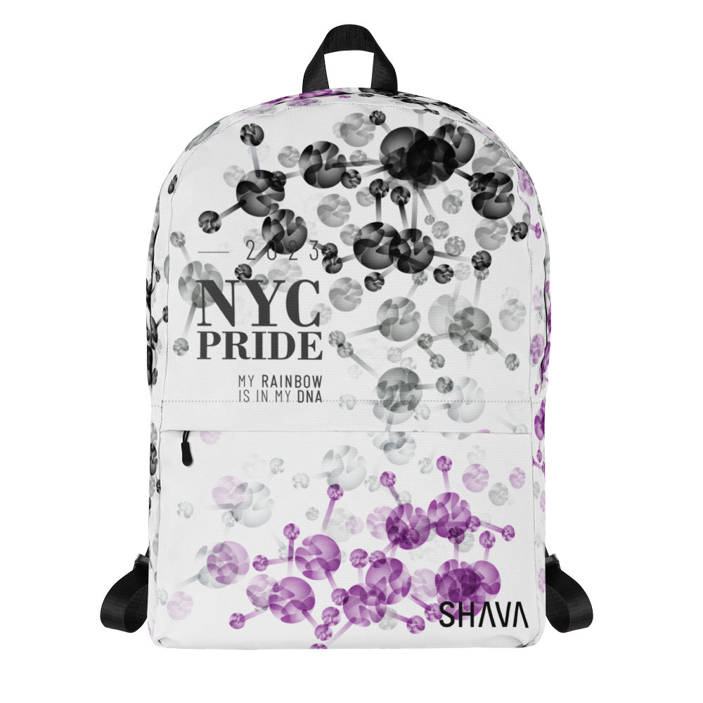 Asexual Flag All-Over Print  Pride Backpack NYC Pride - My Rainbow Is In My DNA SHAVA