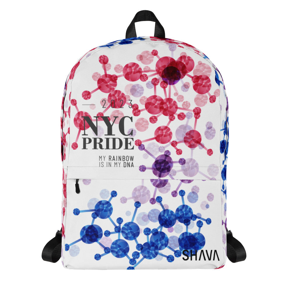 Bisexual Flag All-Over Print  Pride Backpack NYC Pride - My Rainbow Is In My DNA SHAVA