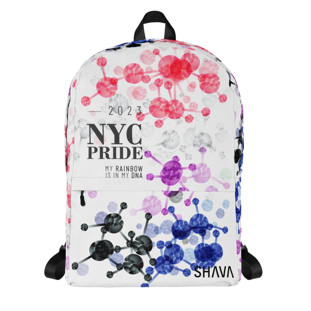 Genderfluid Flag All-Over Print  Pride Backpack NYC Pride - My Rainbow Is In My DNA SHAVA