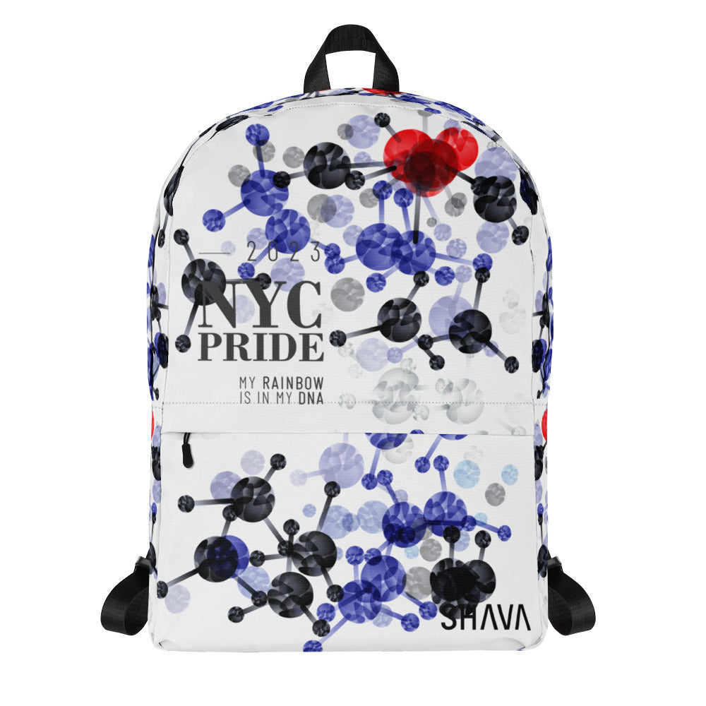 Leather Flag All-Over Print  Pride Backpack NYC Pride - My Rainbow Is In My DNA SHAVA