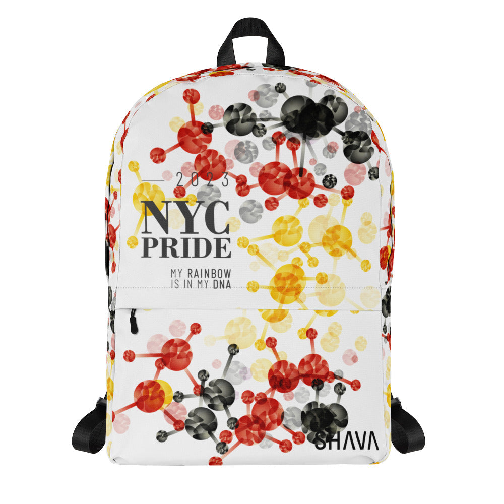 Rubber Flag All-Over Print  Pride Backpack NYC Pride - My Rainbow Is In My DNA SHAVA