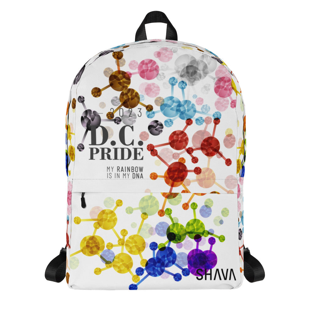 Progress Flag All-Over Print  Pride Backpack D.C. Pride - My Rainbow Is In My DNA SHAVA
