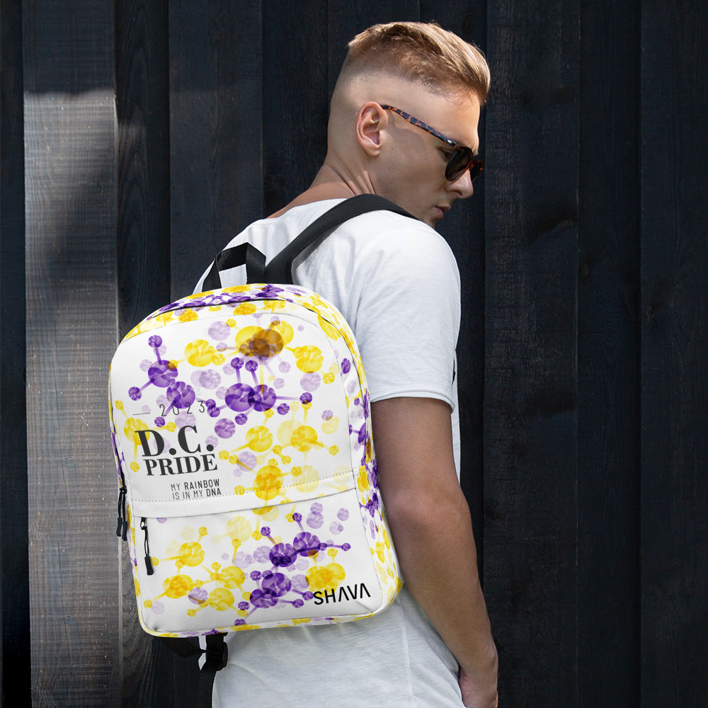 Intersex Flag All-Over Print  Pride Backpack D.C. Pride - My Rainbow Is In My DNA SHAVA