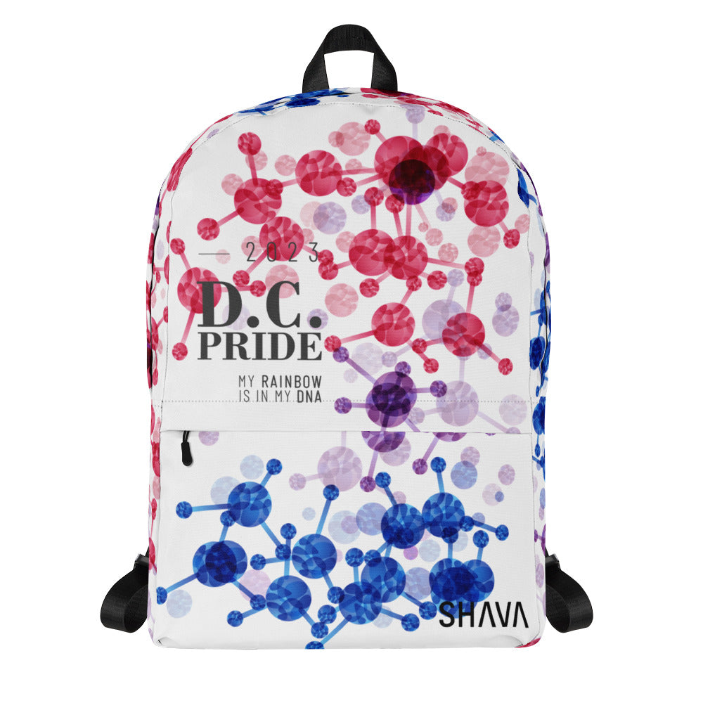 Bisexual Flag All-Over Print  Pride Backpack D.C. Pride - My Rainbow Is In My DNA SHAVA