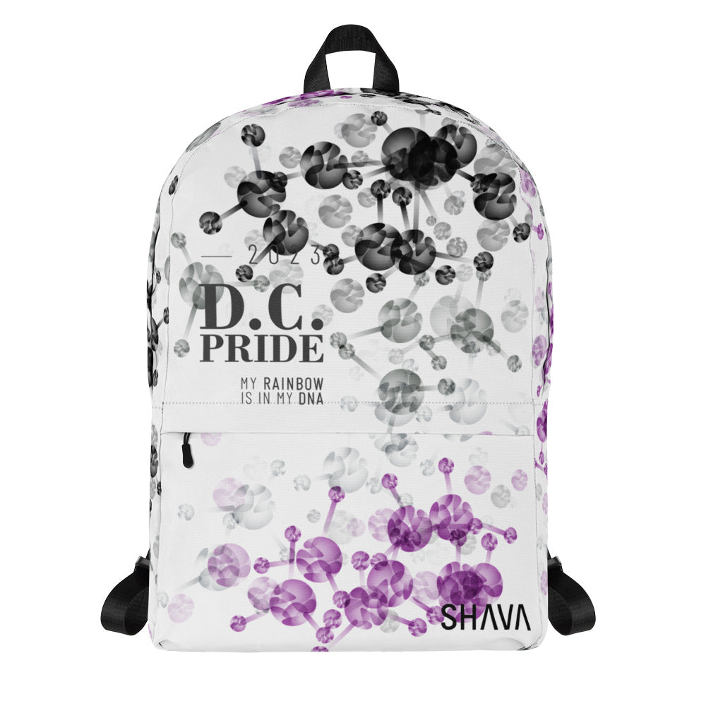 Asexual Flag All-Over Print  Pride Backpack D.C. Pride - My Rainbow Is In My DNA SHAVA