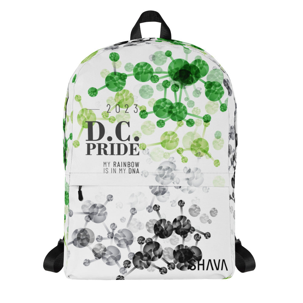 Aromantic Flag All-Over Print  Pride Backpack D.C. Pride - My Rainbow Is In My DNA SHAVA