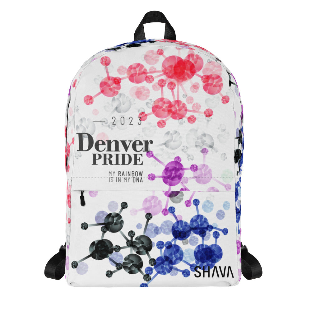 Genderfluid Flag All-Over Print  Pride Backpack Denver Pride - My Rainbow Is In My DNA SHAVA