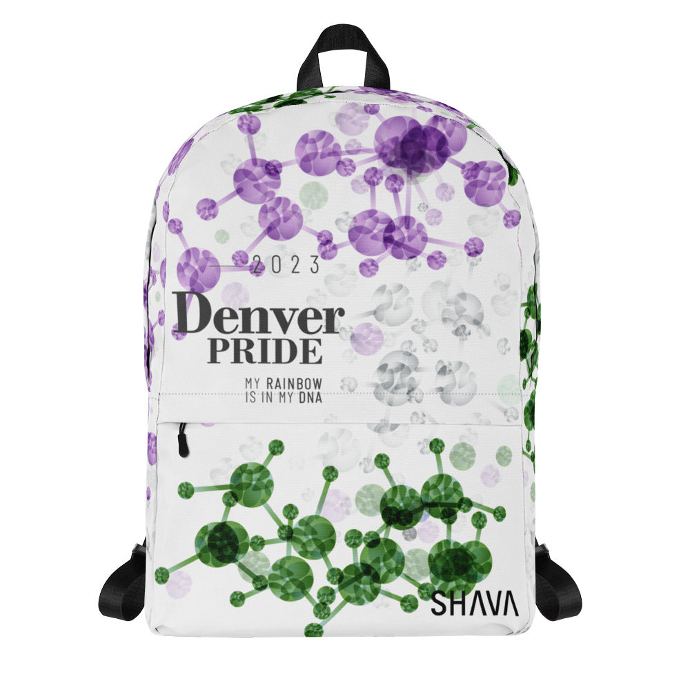 Genderqueer Flag All-Over Print  Pride Backpack Denver Pride - My Rainbow Is In My DNA SHAVA