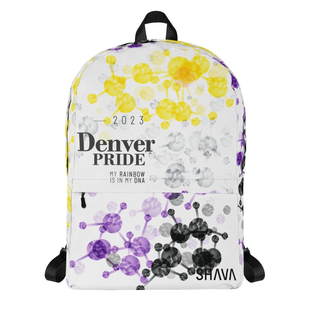 Nonbinary Flag All-Over Print  Pride Backpack Denver Pride - My Rainbow Is In My DNA SHAVA