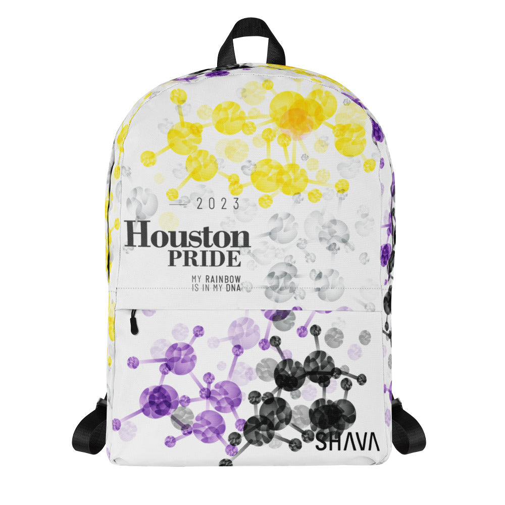 Nonbinary Flag All-Over Print  Pride Backpack Houston Pride - My Rainbow Is In My DNA SHAVA