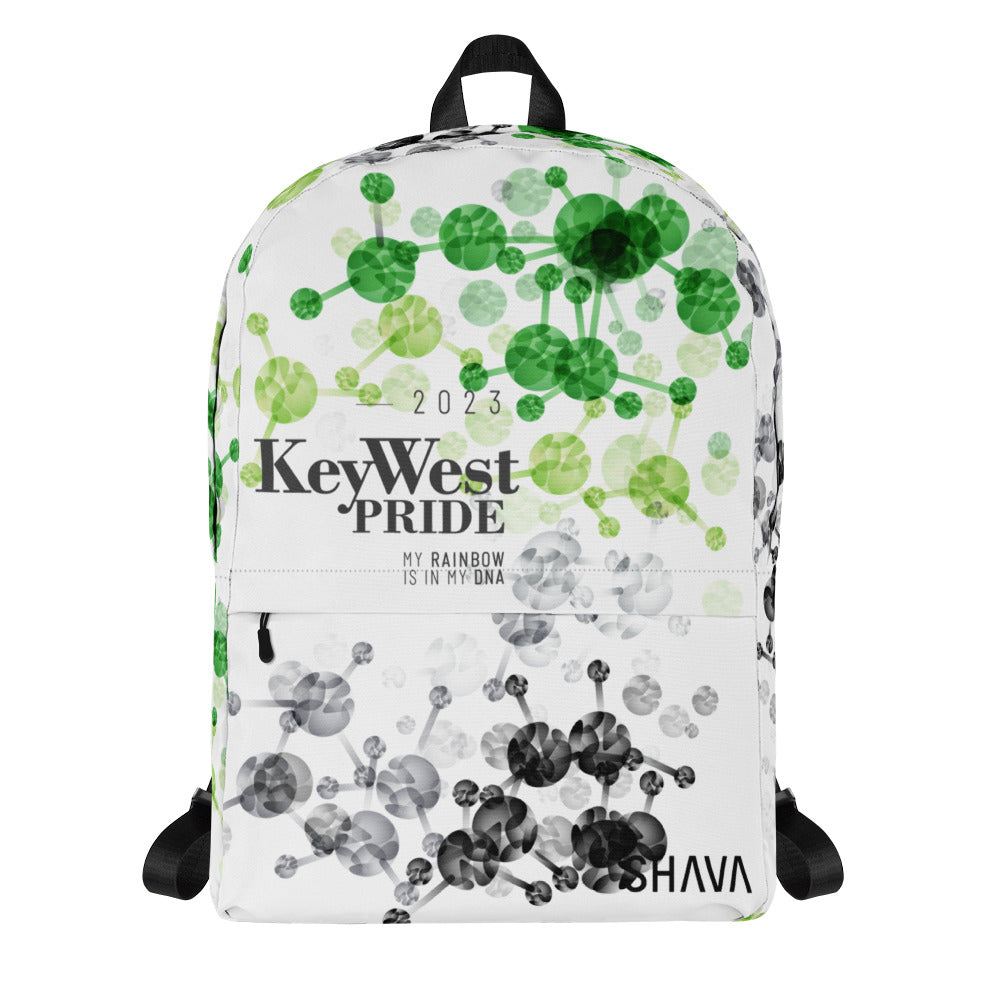 Aromantic Flag All-Over Print  Pride Backpack Key West Pride - My Rainbow Is In My DNA SHAVA