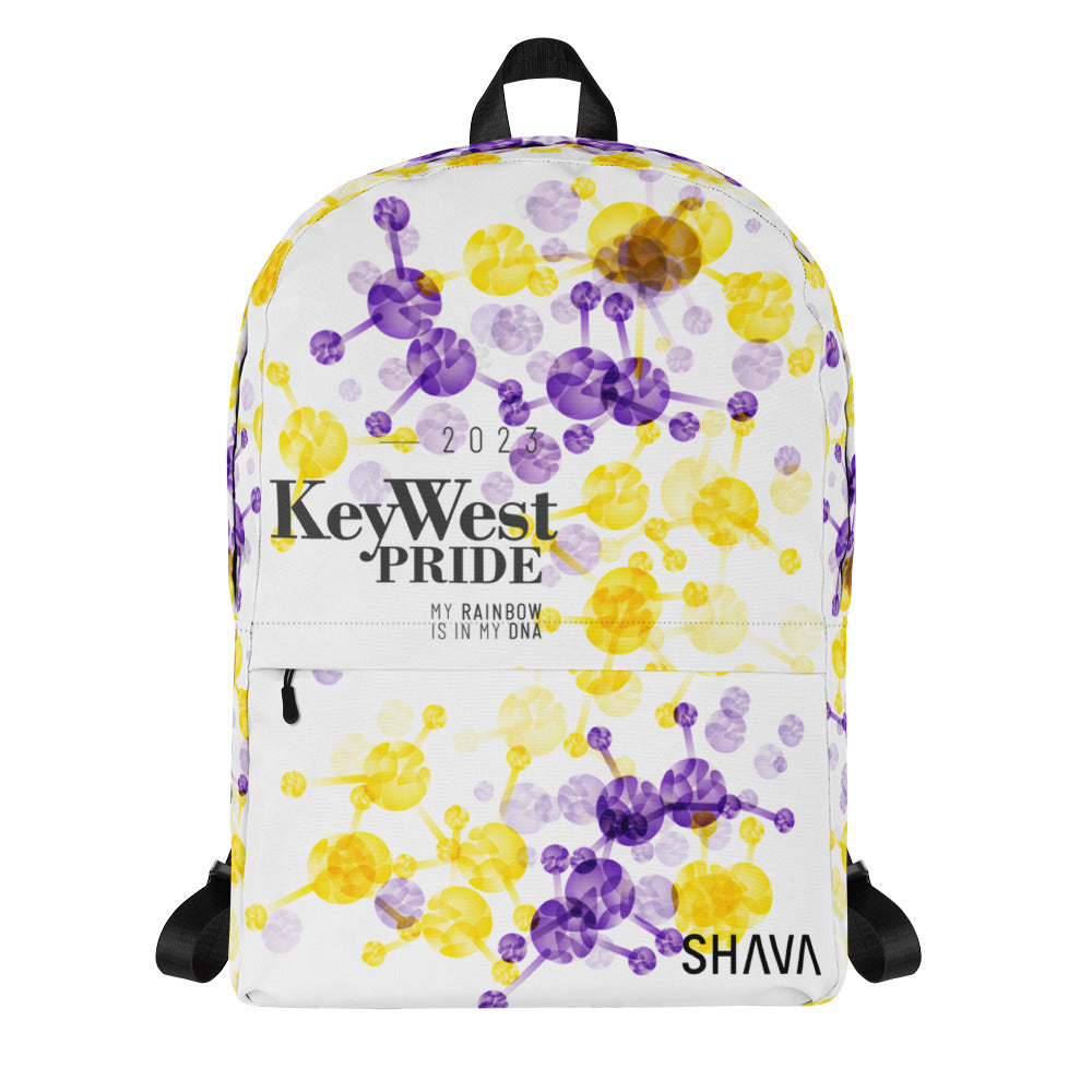 Intersex Flag All-Over Print  Pride Backpack Key West Pride - My Rainbow Is In My DNA SHAVA