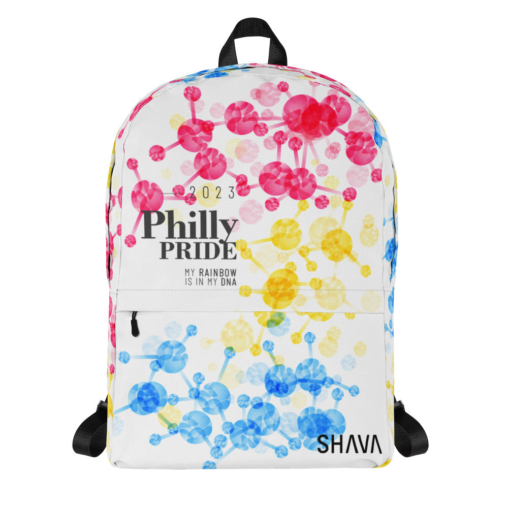 Pansexual Flag All-Over Print  Pride Backpack Philly Pride - My Rainbow Is In My DNA SHAVA