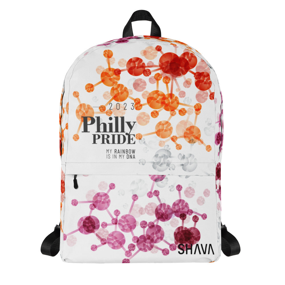 Lesbian Flag All-Over Print  Pride Backpack Philly Pride - My Rainbow Is In My DNA SHAVA