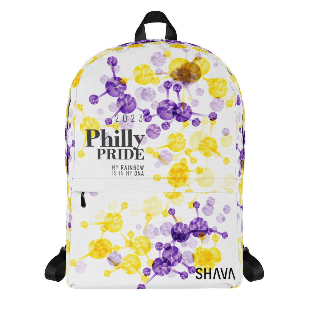 Intersex Flag All-Over Print  Pride Backpack Philly Pride - My Rainbow Is In My DNA SHAVA