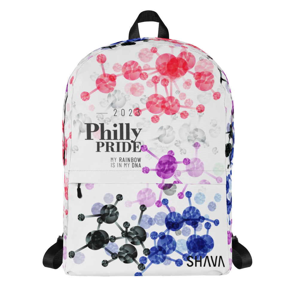 Genderfluid Flag All-Over Print  Pride Backpack Philly Pride - My Rainbow Is In My DNA SHAVA