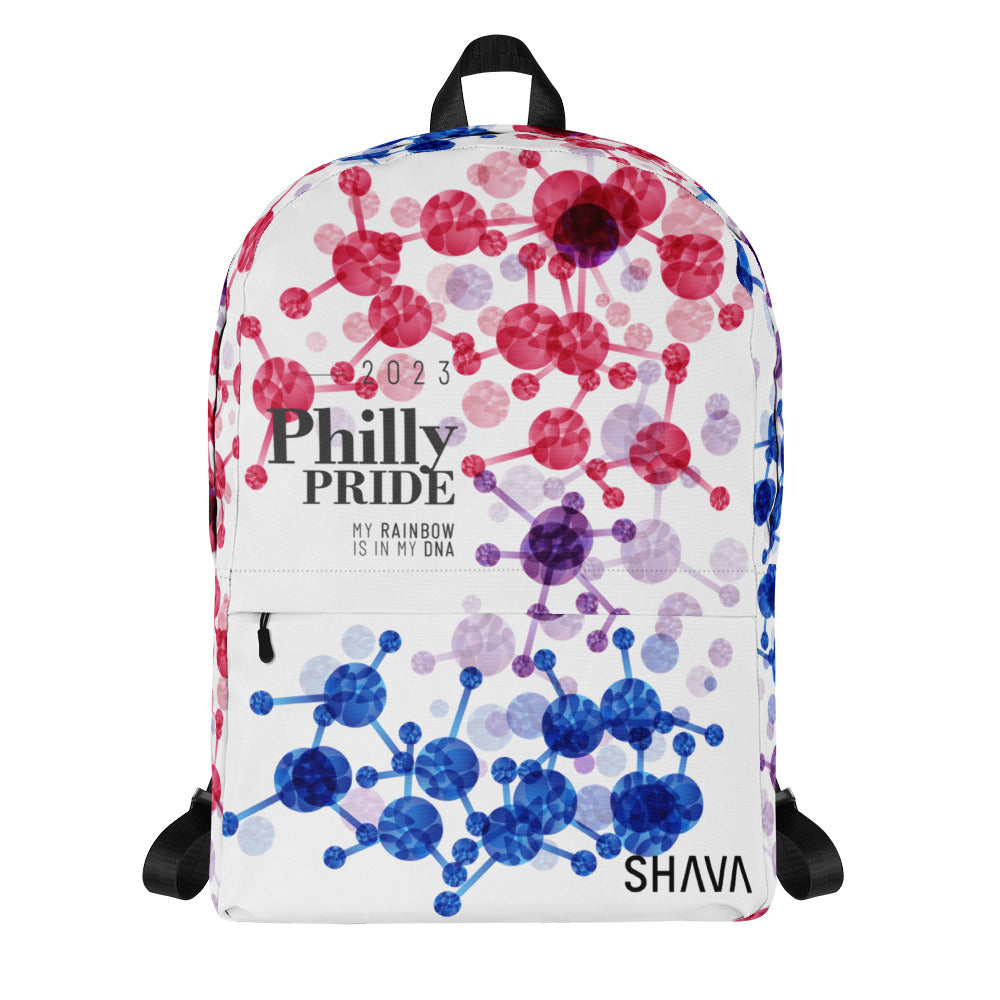 Bisexual Flag All-Over Print  Pride Backpack Philly Pride - My Rainbow Is In My DNA SHAVA