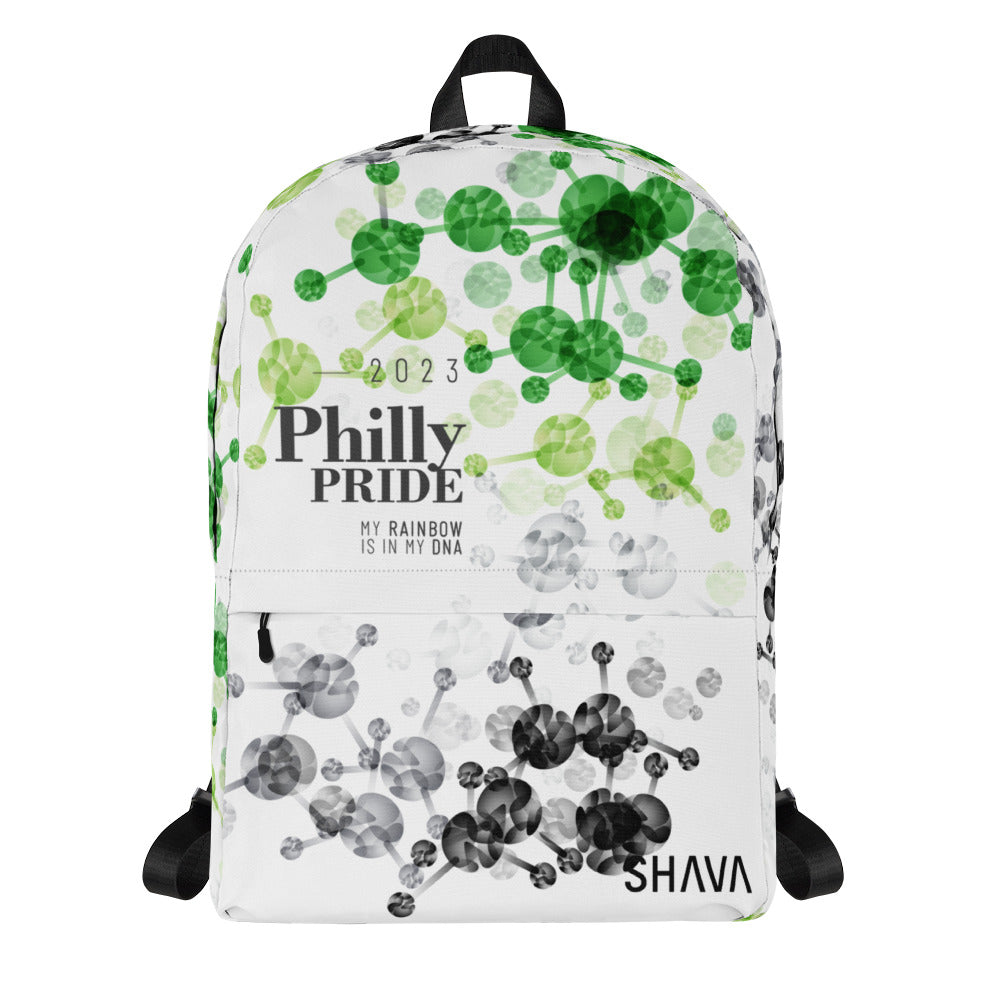 Aromantic Flag All-Over Print  Pride Backpack Philly Pride - My Rainbow Is In My DNA SHAVA