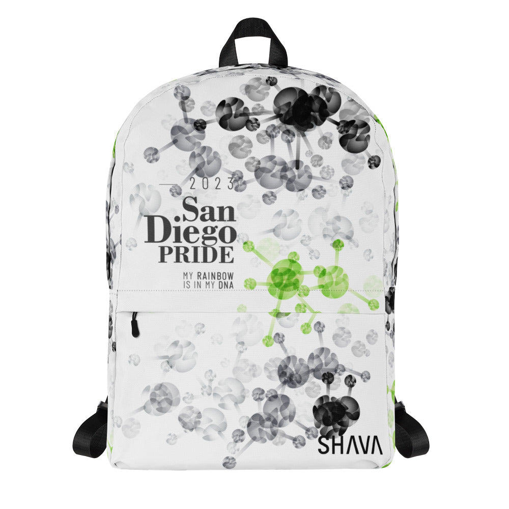 Agender Flag All-Over Print  Pride Backpack San Diego Pride - My Rainbow Is In My DNA SHAVA