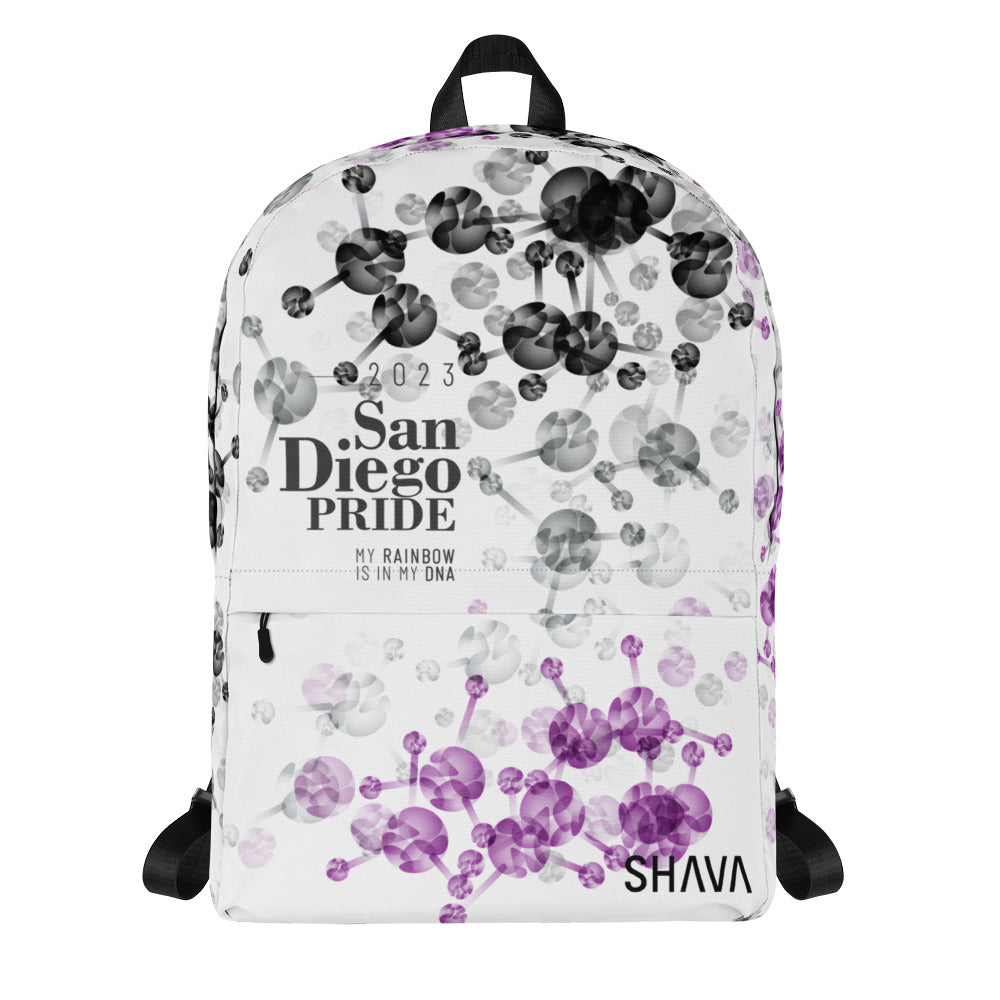 Asexual Flag All-Over Print  Pride Backpack San Diego Pride - My Rainbow Is In My DNA SHAVA