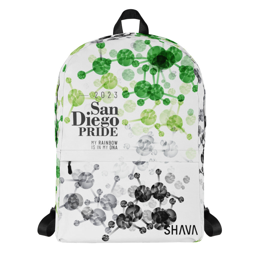 Aromantic Flag All-Over Print  Pride Backpack San Diego Pride - My Rainbow Is In My DNA SHAVA