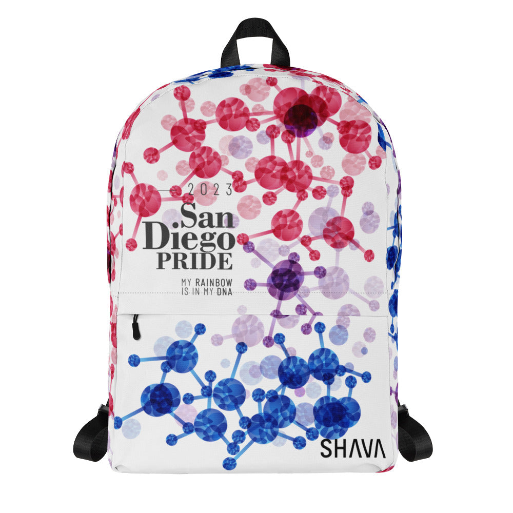 Bisexual Flag All-Over Print  Pride Backpack San Diego Pride - My Rainbow Is In My DNA SHAVA