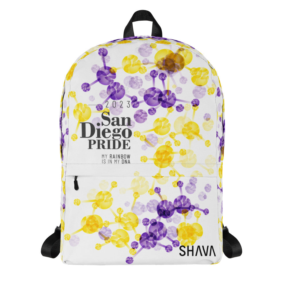 Intersex Flag All-Over Print  Pride Backpack San Diego Pride - My Rainbow Is In My DNA SHAVA