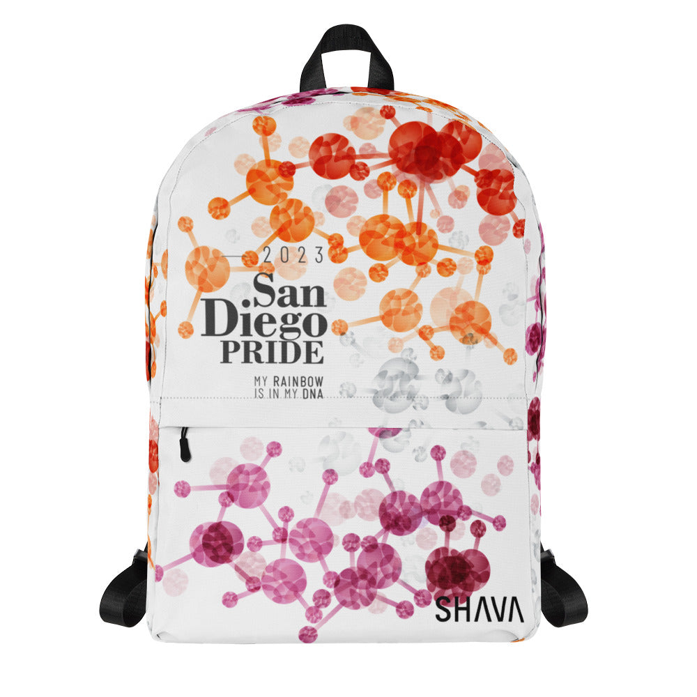 Lesbian Flag All-Over Print  Pride Backpack San Diego Pride - My Rainbow Is In My DNA SHAVA