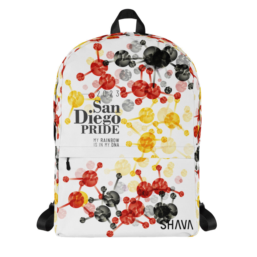 Rubber Flag All-Over Print  Pride Backpack San Diego Pride - My Rainbow Is In My DNA SHAVA