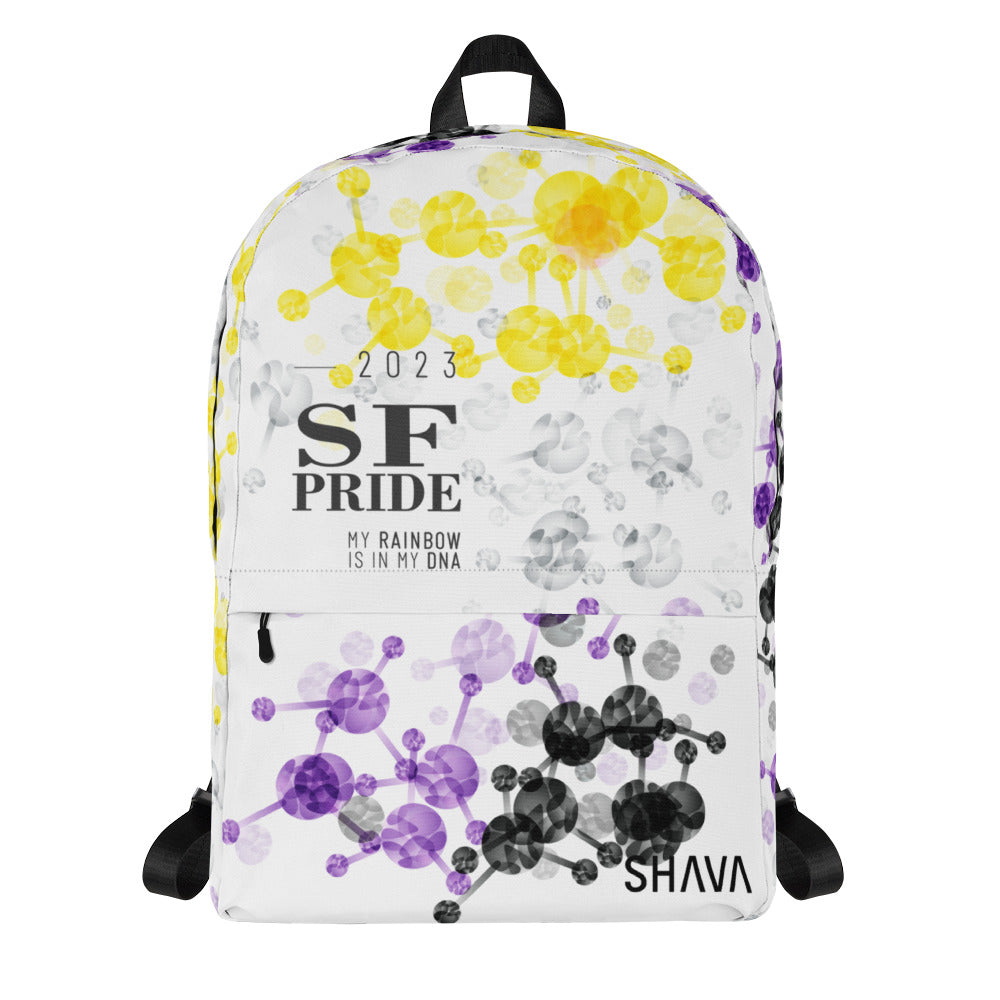 Nonbinary Flag All-Over Print  Pride Backpack San Francisco Pride - My Rainbow Is In My DNA SHAVA