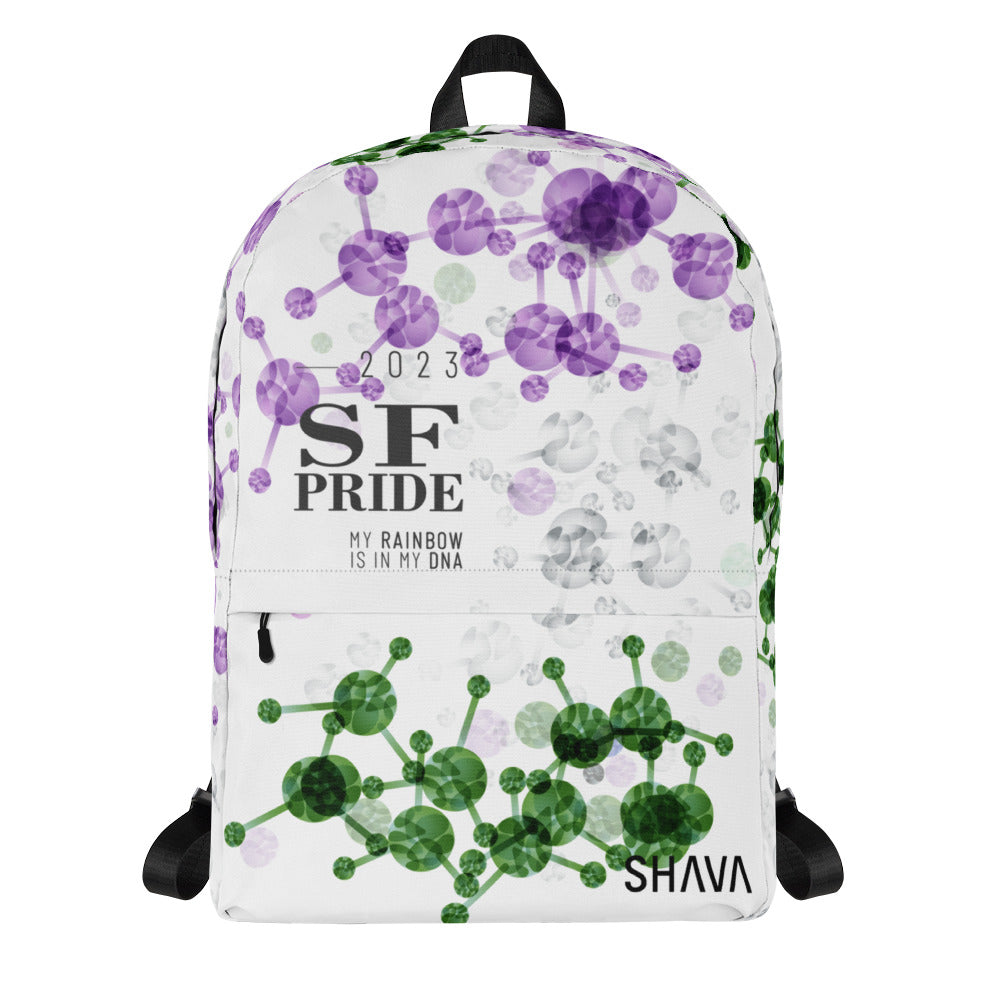 Genderqueer Flag All-Over Print  Pride Backpack San Francisco Pride - My Rainbow Is In My DNA SHAVA