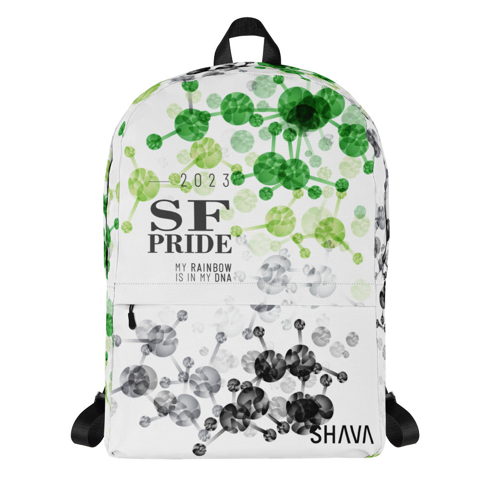 Aromantic Flag All-Over Print  Pride Backpack San Francisco Pride - My Rainbow Is In My DNA SHAVA